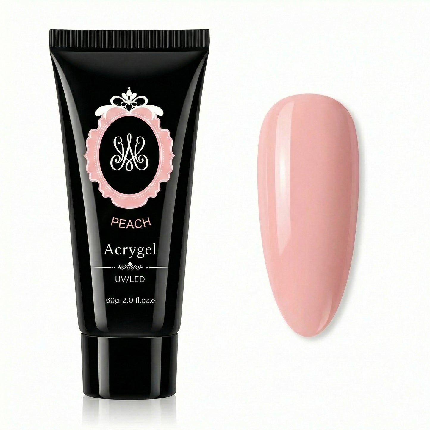 Studio Amelie Acrygel Tube in der Farbe Peach – HEMA- & TPO-freies PolyGel für professionelle Nagelmodellage, 60g.