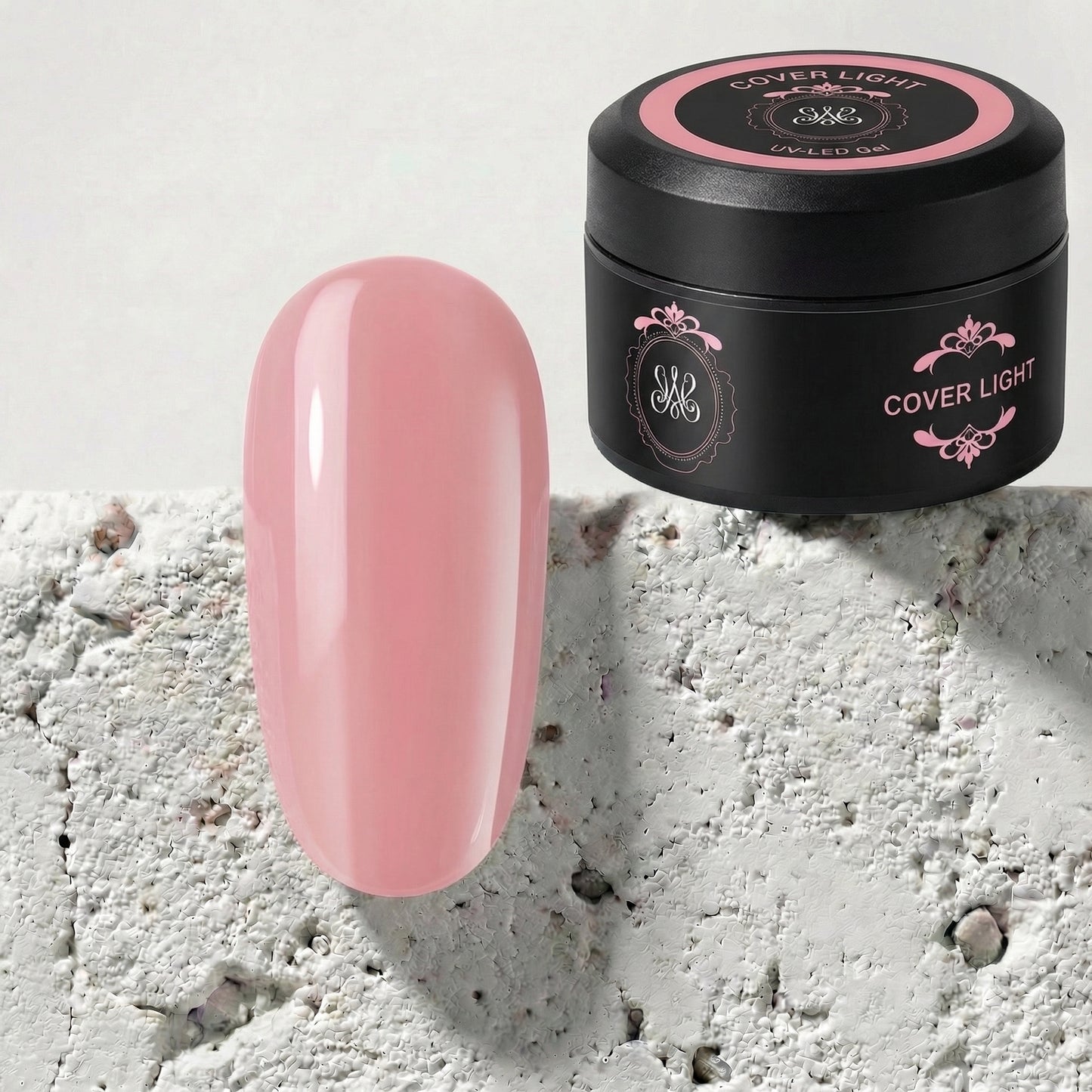 Cover Light selbstnivellierendes Refill-Gel von Studio Amelie – helles, frisches Rosé-Nude für natürliche Ergebnisse