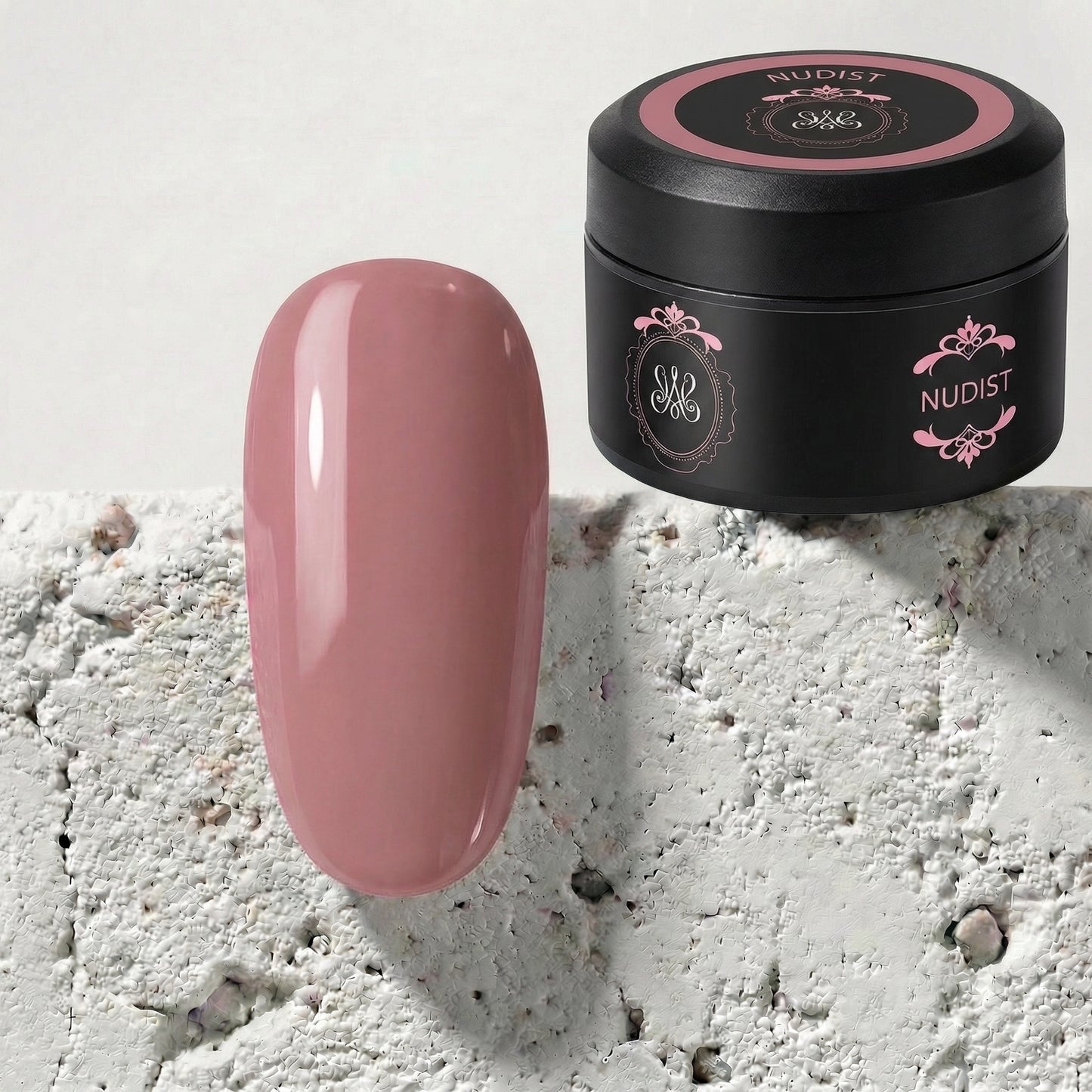Nudist Premium No-File Gel von Studio Amelie – edler, warmer Nude-Ton für natürliche und effiziente Modellagen