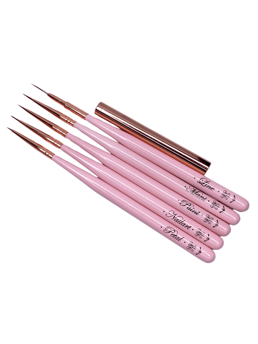 Nailart - Pinselset – 5 - teiliges Set für kreative Nageldesigns mit 20 % Rabatt - Studio Amelie