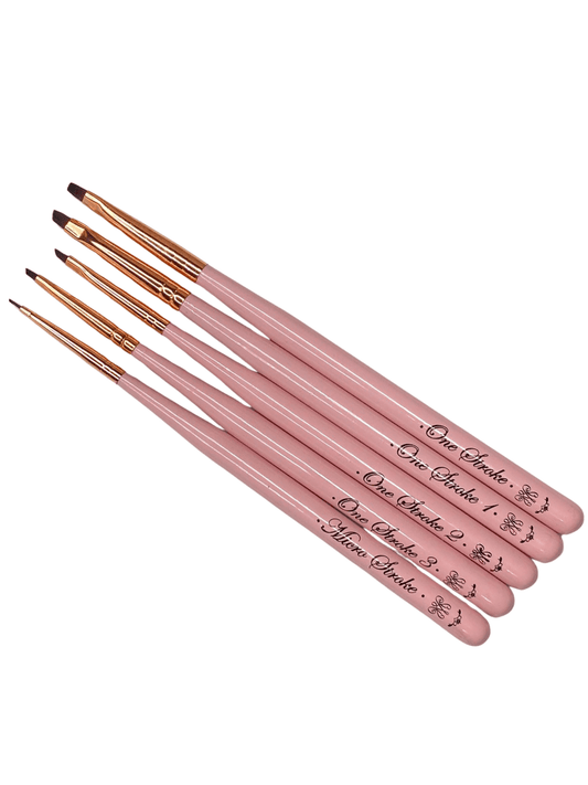 One Stroke Pinselset – 5 - teiliges Set für beeindruckende Nailart mit 20 % Rabatt - Studio Amelie