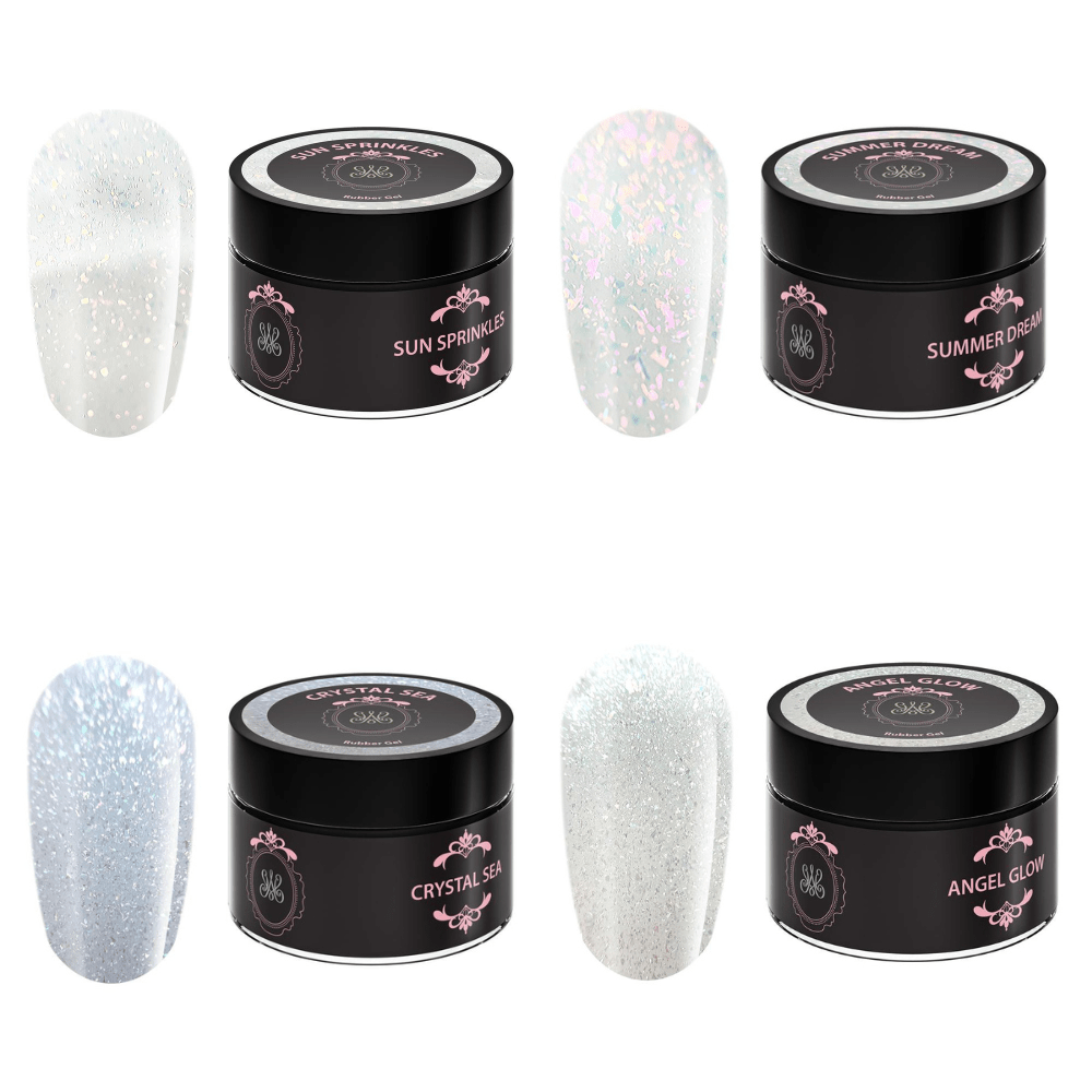 Rubber Spark Base Set – Flexibilität und glamouröser Schimmer für Ihre Nägel - Studio Amelie