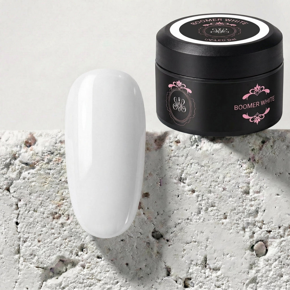 Babyboomer-Verlauf mit Boomer White und Rubber Base Gel von Studio Amelie