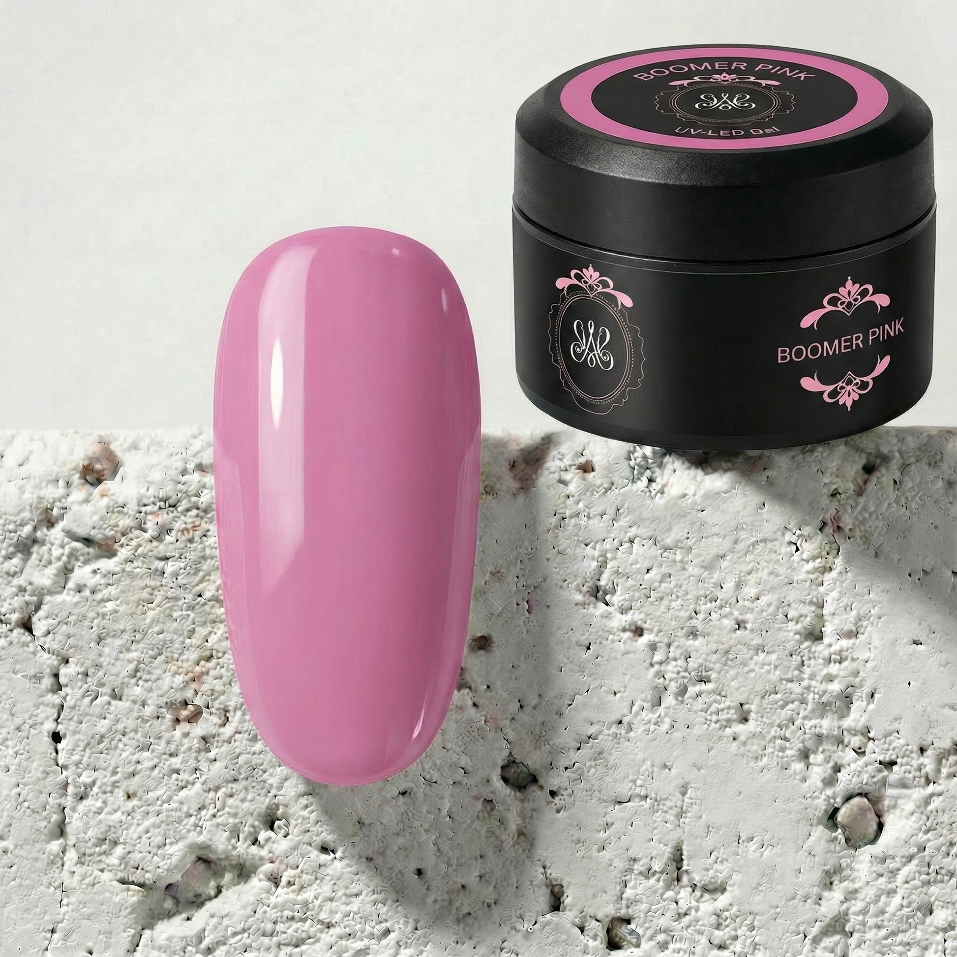 Boomer Pink Premium Babyboomer & French Gel von Studio Amelie – zartes Rosé für feminine Nagelmodellagen