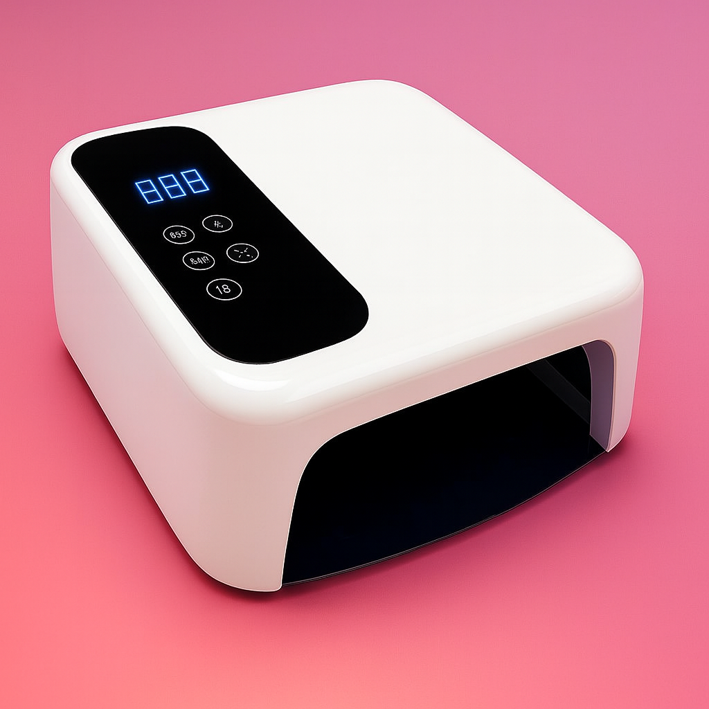 Studio Amelie UV/LED Lampe 72 W Classic Weiß Design mit Display, Dual-LED Technologie und Magnetboden.