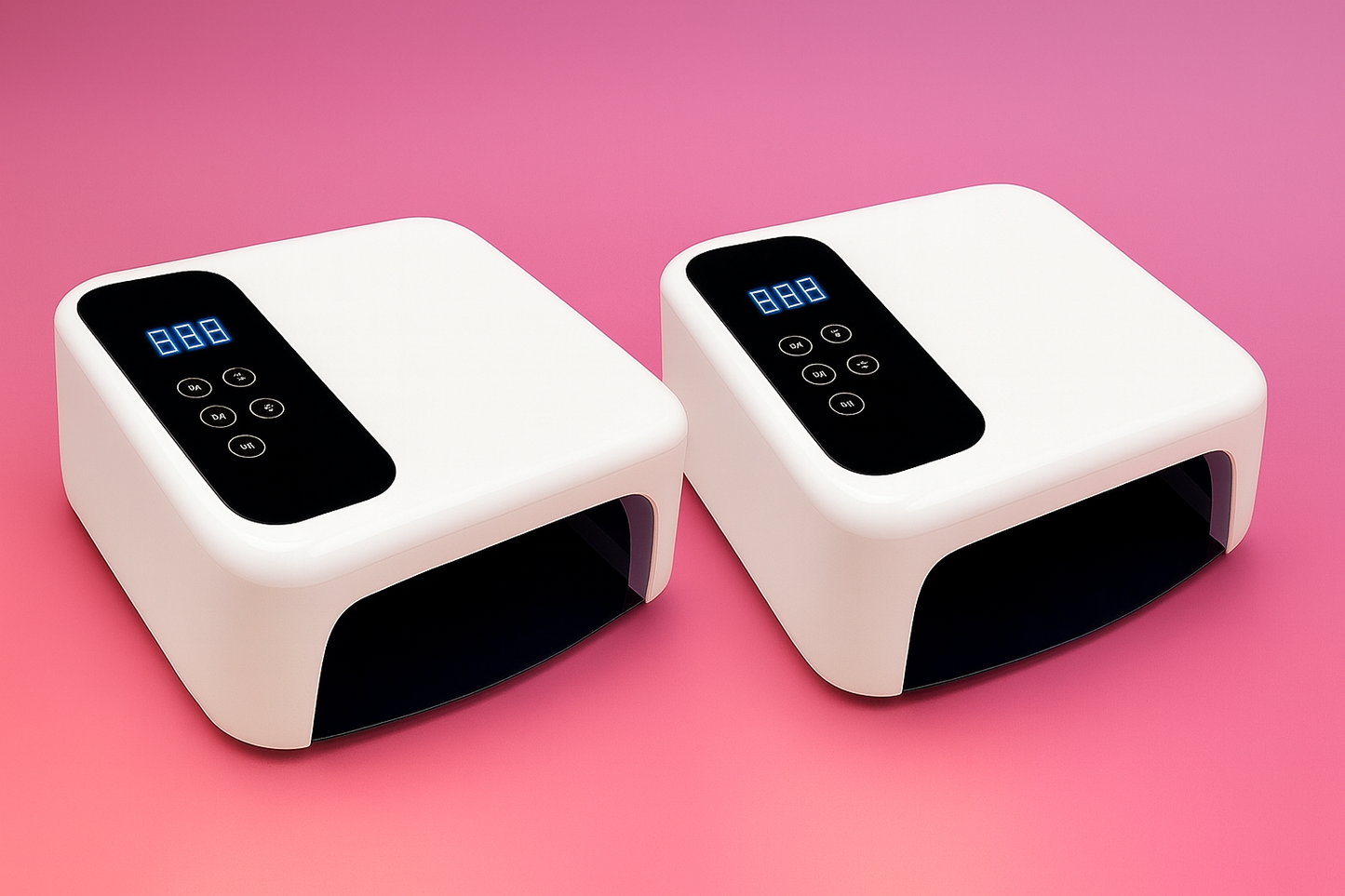 Studio Amelie UV/LED Lampe 72 W Classic Weiß Design mit Display, Dual-LED Technologie und Magnetboden.