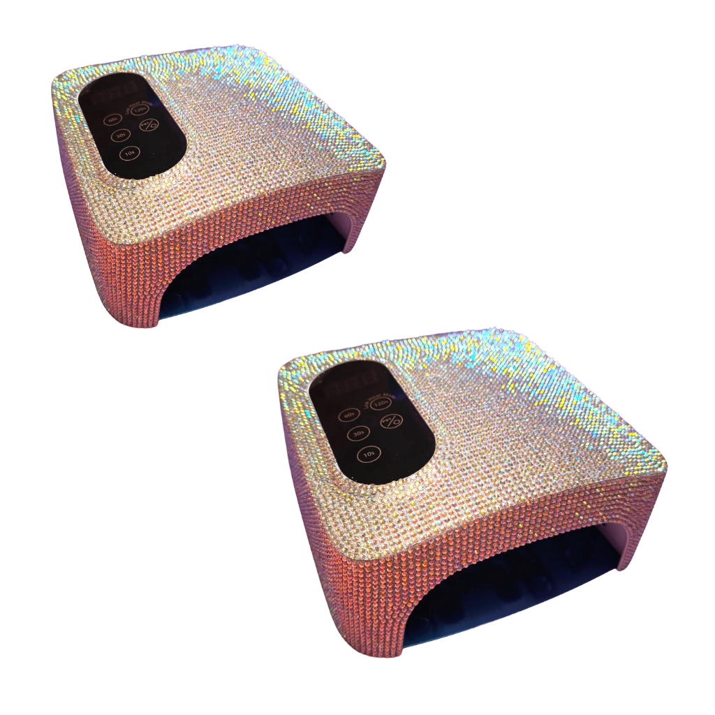 Crystal Edition: Studio Amelie UV/LED Lampe 48 W Crystal – mit Strasssteinen besetzte Profi-Lampe für Glamour und Effizienz.