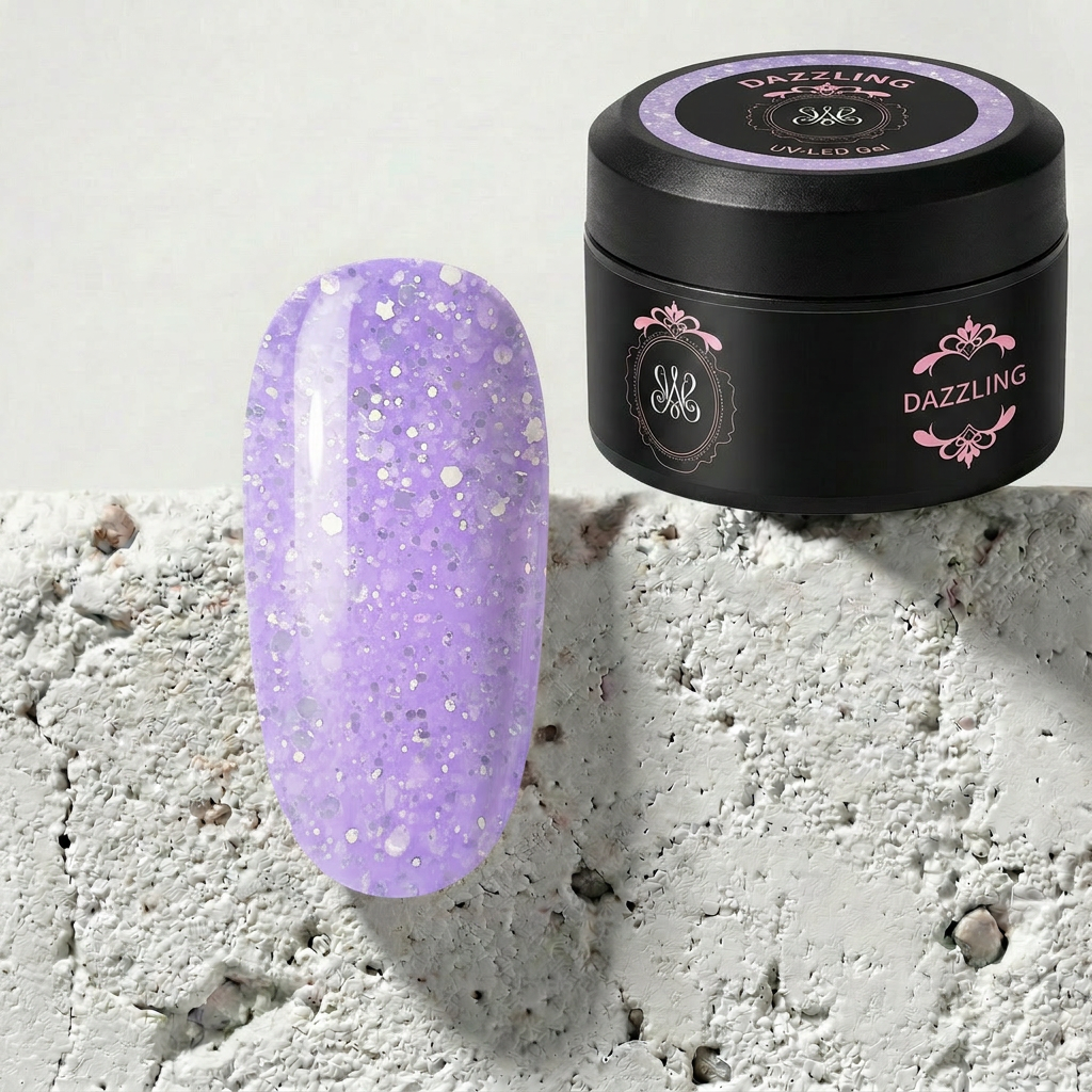Studio Amelie Dazzling UV-Gel – brillant glitzerndes Aufbaugel für beeindruckende Effekte bei jeder Nagelmodellage.