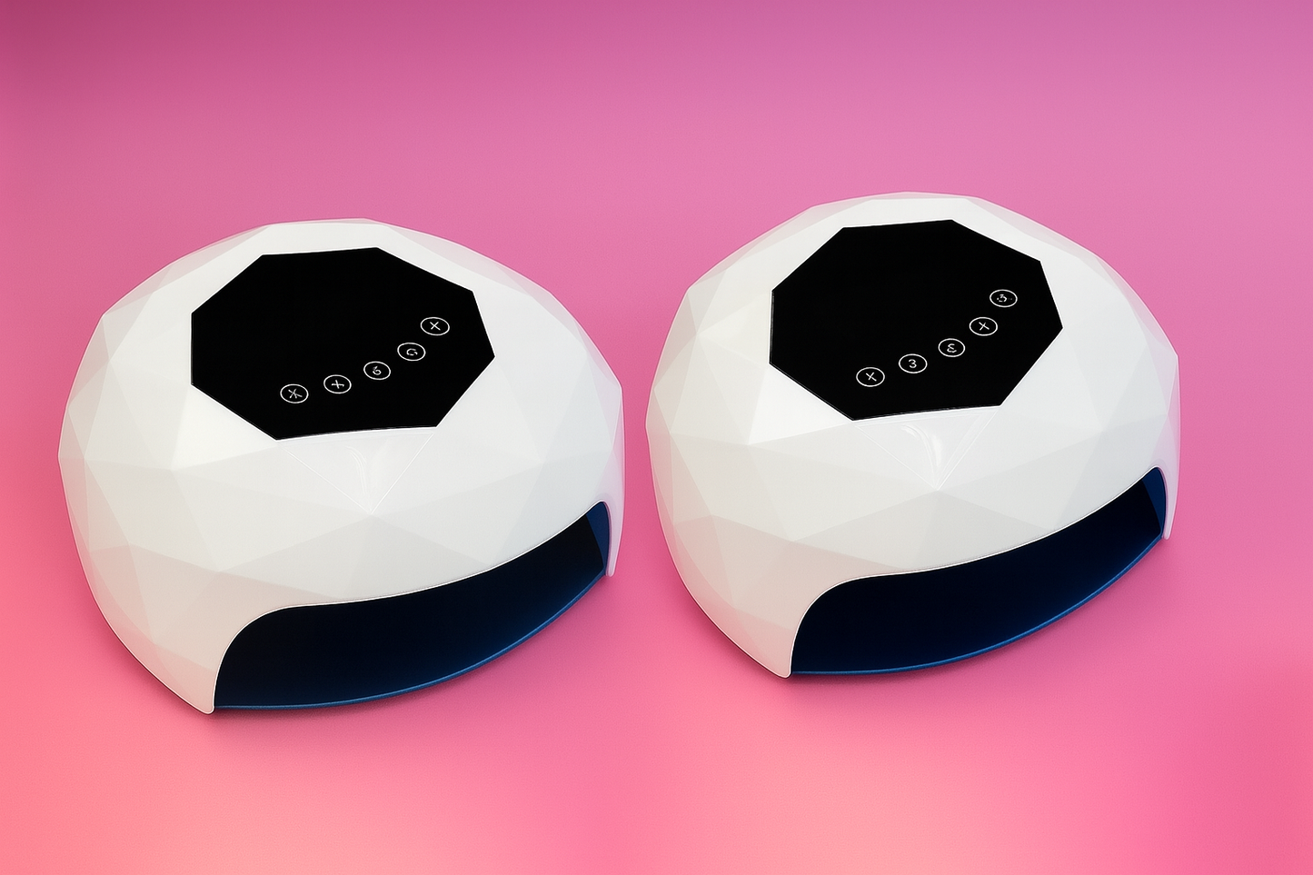 Studio Amelie UV/LED Lampe 72 W Diamond – Facetten-Design mit Display, Dual-LED Technologie und Magnetboden.