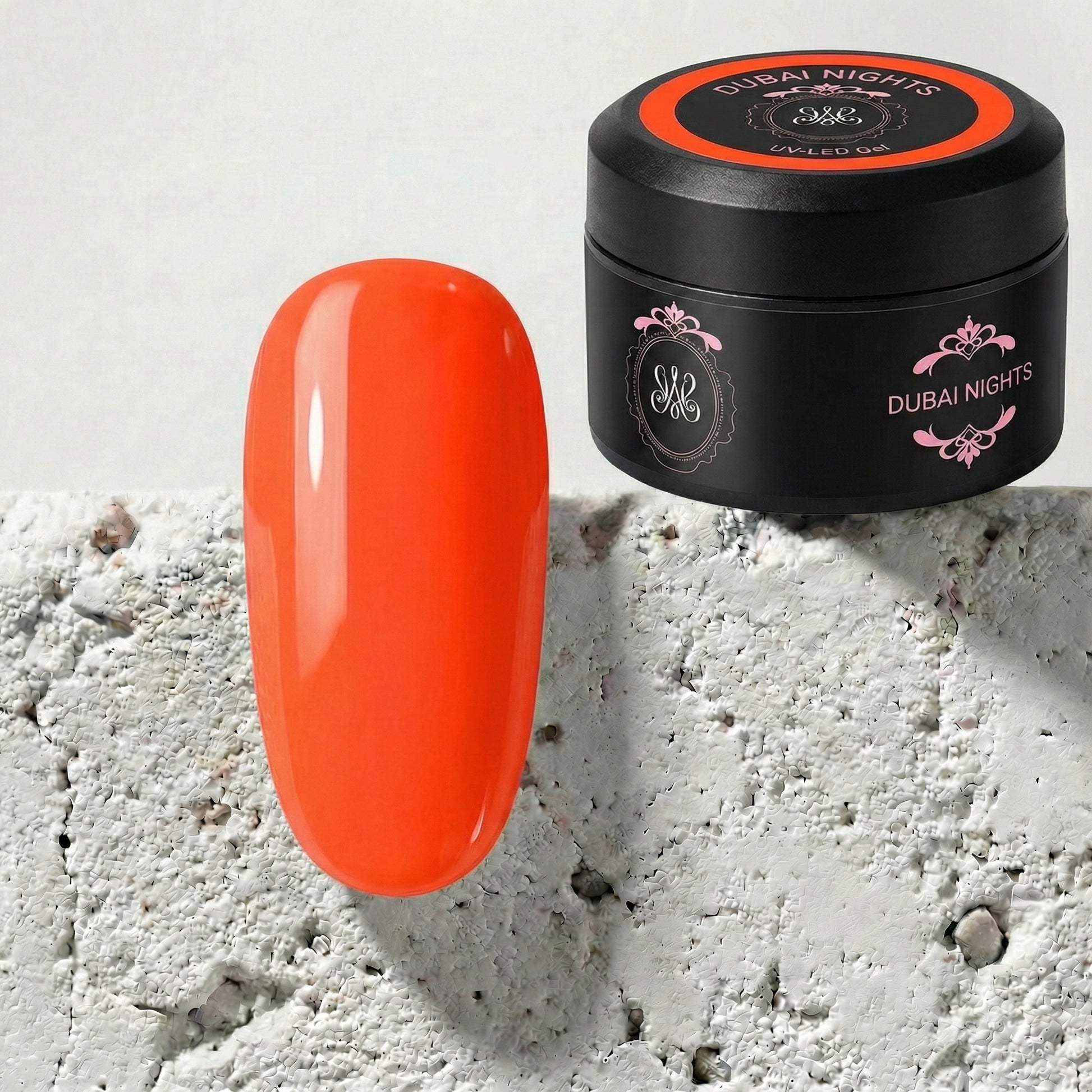 Neon UV Builder Gel Dubai Nights – Tiefes, leuchtendes Orange-Neon für exklusive Studio-Looks.