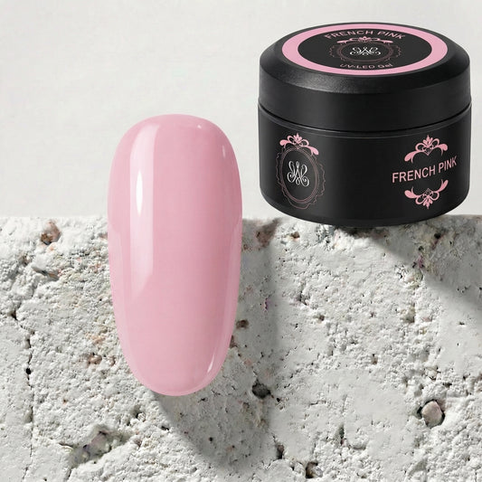 French Pink Premium No-File Gel von Studio Amelie – sanftes French-Rosé für natürliche und schnelle Modellagen
