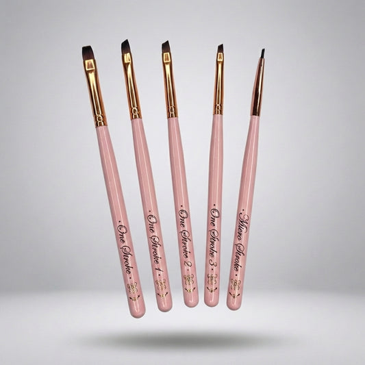 One Stroke Pinselset von Studio Amelie mit 5 verschiedenen Pinselgrößen für florale Nailart