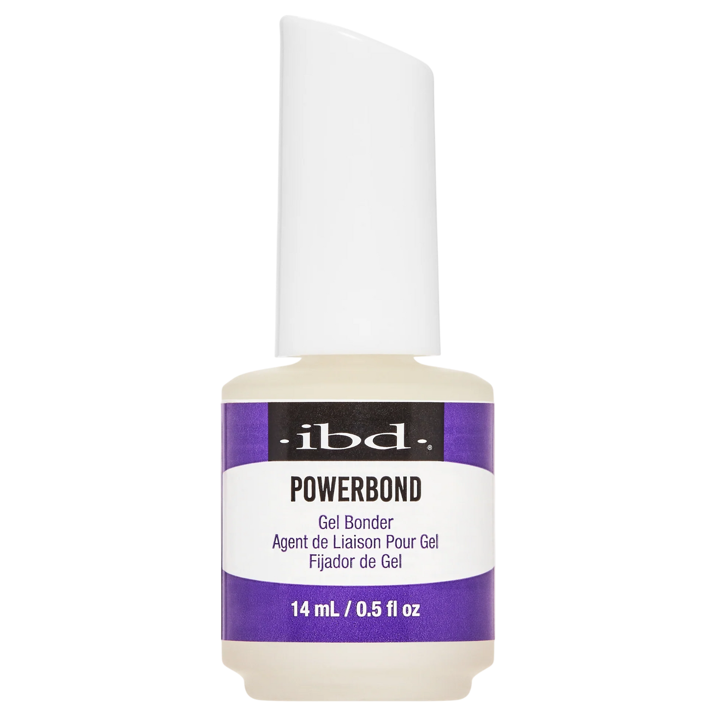 ibd PowerBond 14ml, säurefreier Bonder von ibd – Frontansicht der Flasche mit Etikett