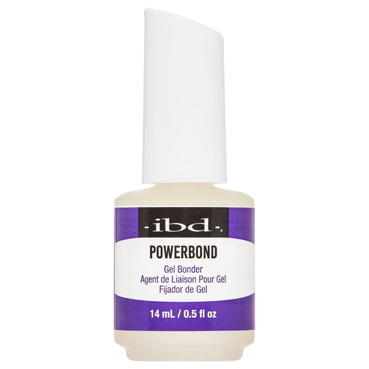 ibd PowerBond 14ml, säurefreier Bonder von ibd – Frontansicht der Flasche mit Etikett