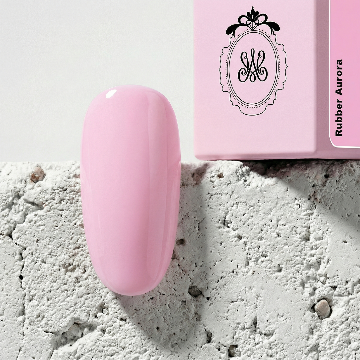 Studio Amelie Rubber Base Gel – Farbton Aurora, warmes milchiges Rosé