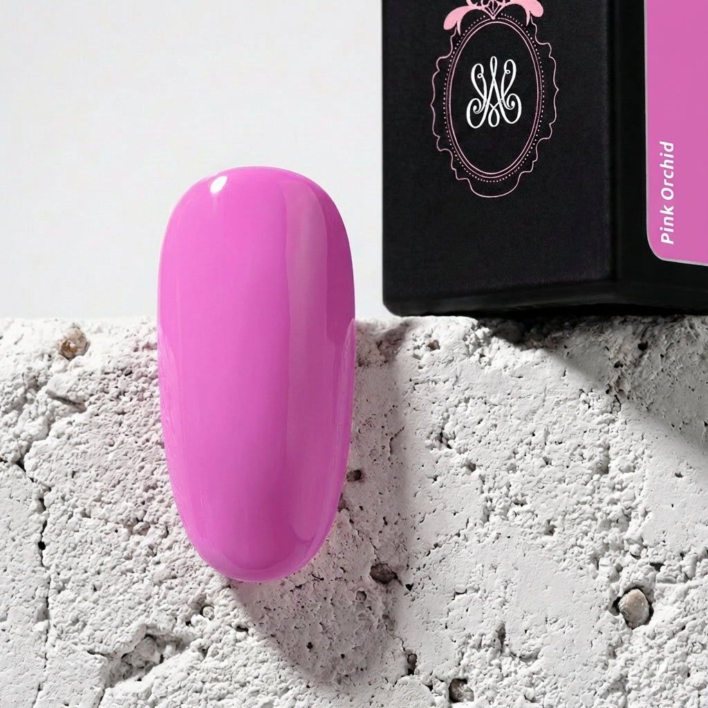 Studio Amelie Soak‑Off Color Gel – Farbton Pink Orchid, intensives Pink mit glänzendem Finish