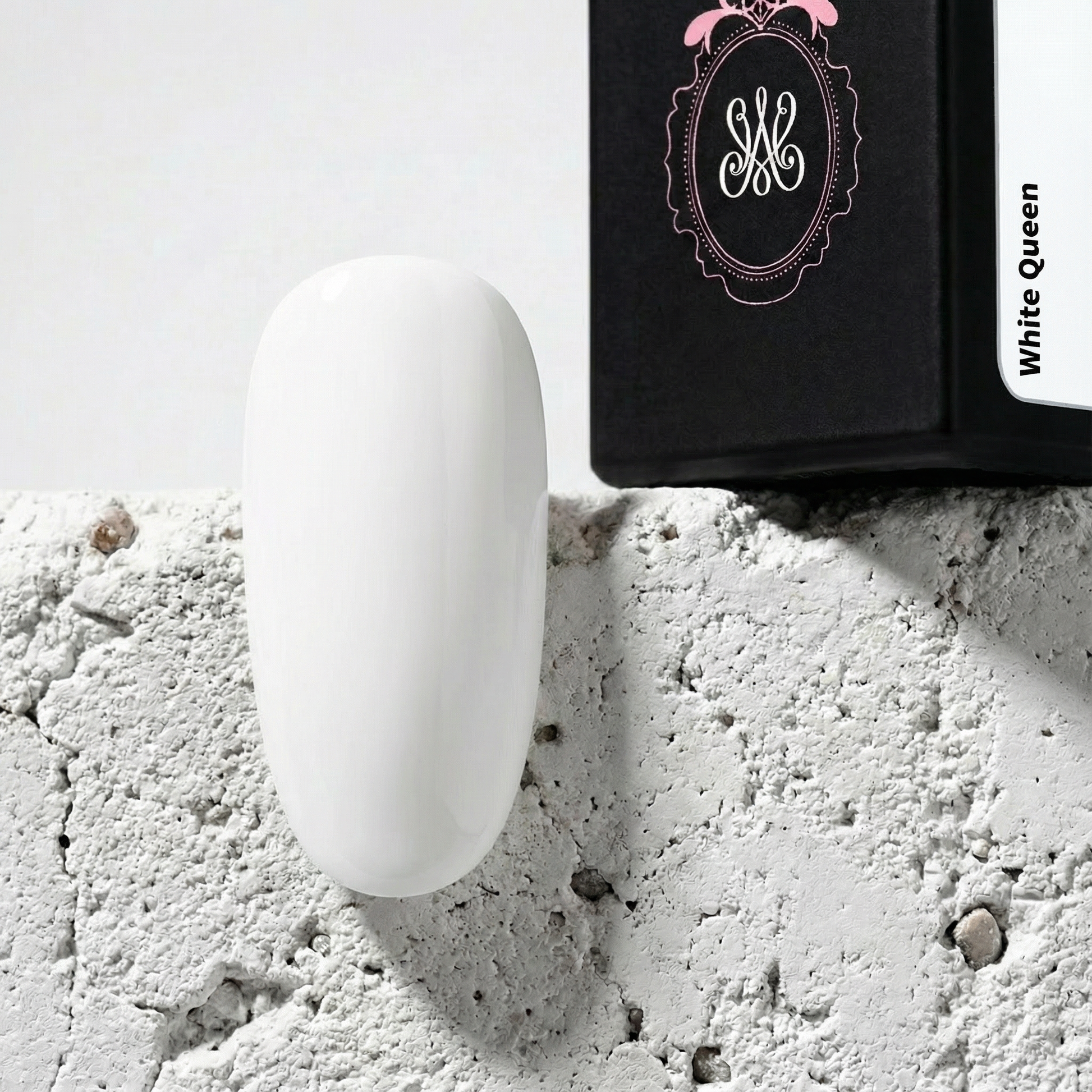 Studio Amelie Soak-Off Color Gel – Farbton White Queen, reines Weiß mit Hochglanzfinish