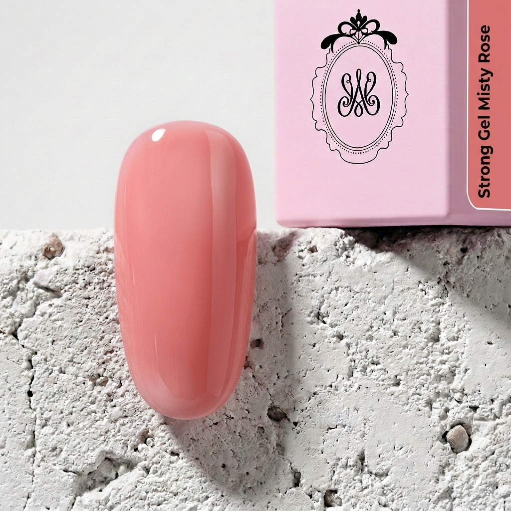 Studio Amelie Strong Gel Misty Rose (BIAB) – gedämpfter, staubiger Rosé-Ton in der Pinselflasche